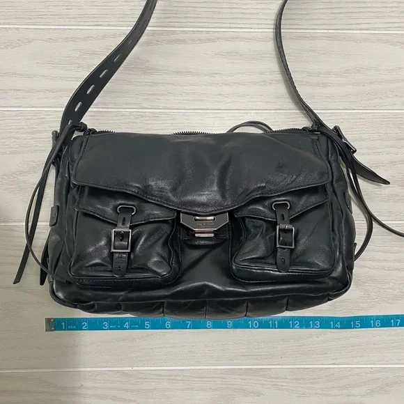 Rag and Bone field puffer leather messenger bag - Picture 13 of 15